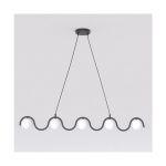 Emibig Hanglamp Sinus Staal Zwart | Geschikt voor 5x G9 - Max 8W