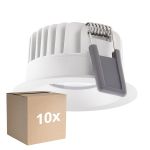 Voordeelpak 10x Ledvance LED Spot Fix Aluminium Wit 8W 680lm 36D - 930 Warm Wit | Zaagmaat 68mm - IP44 - Beste Kleurweergave - Dimbaar