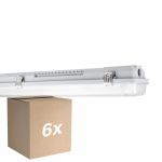 Voordeelpak 6x Ledvance LED Vochtbestendig Behuizing MT Gen 3 IP65 | Geschikt voor 2x120cm LED Buis