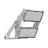 Ledvance LED Floodlight Max Radial 25 Aluminium Grijs 900W 153000lm 25D - 830 Warm Wit | IP66 - Symmetrisch
