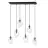 Emibig Hanglamp Astral Staal Zwart | Geschikt voor 6x E14 - Max 10W