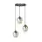 Emibig Hanglamp Istar Staal Zwart | Geschikt voor 3x E27 - Max 10W