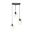 Emibig Hanglamp Istar Staal Zwart | Geschikt voor 3x E27 - Max 10W