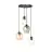Emibig Hanglamp Istar Staal Zwart | Geschikt voor 4x E27 - Max 10W