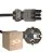 Voordeelpak 50x Noxion GST - Compatibel Voedingskabel Zwart - Vrouwlijk + Schuko Europlug - 3m - 3 pole 0.75mm2