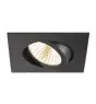 SLV New Tria 68 Spot Aluminium Zwart Vierkant 8.3W 750lm 38D - 930 Warm Wit | Zaagmaat 68mm - Beste Kleurweergave - Dimbaar 