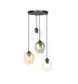 Emibig Hanglamp Istar Staal Zwart | Geschikt voor 4x E27 - Max 10W