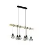 Eglo Hanglamp Townshend 5 Staal Hout Zwart | IP20 - Geschikt voor 6x E27 