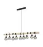 Eglo Hanglamp Townshend 5 Staal Hout Zwart | IP20 - Geschikt voor 9x E27 