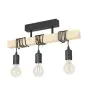 Eglo Plafondlamp Townshend Staal Hout Zwart Bruin | IP20 - Geschikt voor 3x E27 