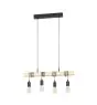 Eglo Hanglamp Townshend Staal Hout Zwart Bruin | IP20 - Geschikt voor 4x E27 