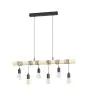 Eglo Hanglamp Townshend Staal Hout Zwart Bruin | IP20 - Geschikt voor 6x E27 