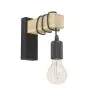 Eglo Wandlamp Townshend Staal Hout Zwart Bruin | IP20 - Geschikt voor 1x E27 