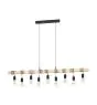 Eglo Hanglamp Townshend Hout Staal Bruin Zwart | IP20 - Geschikt voor 9x E27 