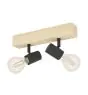 Eglo Plafondlamp Townshend 3 Hout Staal Zwart | IP20 - Geschikt voor 2x E27 