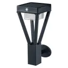 Ledvance LED Wandlamp Buitenverlichting Endura Stijl Zwart 6W 550lm - 830 Warm Wit | IP44 - Bewegings- en Lichtsensor