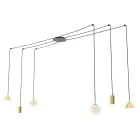 Emibig Hanglamp Fuji Staal Goud | Geschikt voor 2x E14 - Max 10W, 2x GU10 - Max 10W, 2x GX53 - Max 10W