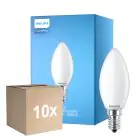 Voordeelpak 10x Philips Corepro LED Kaars E14 Mat 6.5W 806lm - 840 Koel Wit | Vervangt 60W