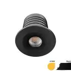 EcoDim Inbouw Spot Mini Zwart 2.5W 155lm 30D - 827 Zeer Warm Wit | 35mm - Zaagmaat 28mm - IP67 - Dimbaar